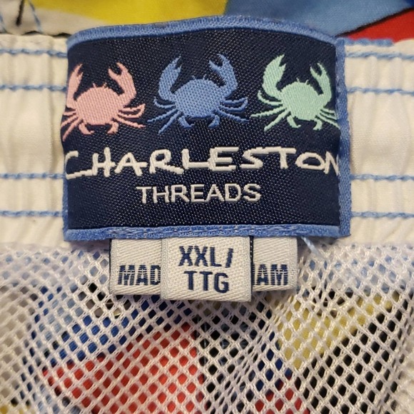 Charleston Threads Nautical Flags Swim Trunks XXL - Picture 7 of 7